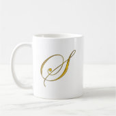Goud monogram S Koffiemok (Links)