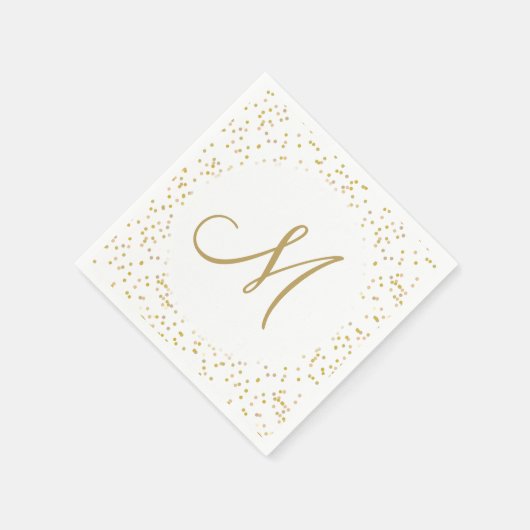 Goud Monogram Script Goud Dust Servet (Hoek)