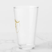 Goud monogram T glas (Links)