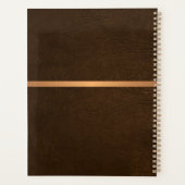 Goud monogramme naam elegant gepersonaliseerd planner (Achterkant)