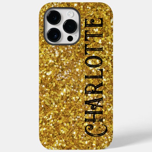 Goud mousserend glitterpatroon Hoesje-Mate iPhone Case-Mate iPhone Case (Achterkant)