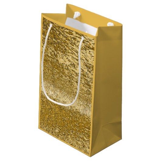 Goud mozaïekpatroon klein cadeauzakje (Achterkant Gekanteld)