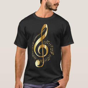 Goud Muzieknoten T-shirt