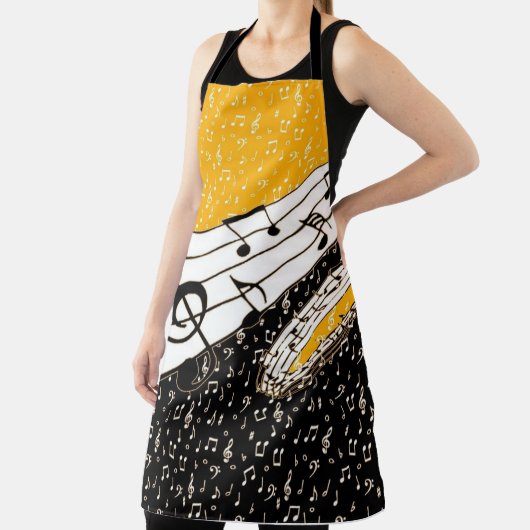 Goud muziekthema schort (Insitu)