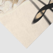 Goud-muzikant met Treble Clef Composition Tissuepapier (Detail)