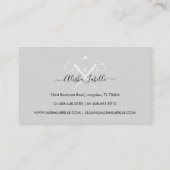 Goud naadloos naaigarnenmonogram visitekaartje (Achterkant)