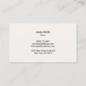 Goud  naaiwerk visitekaartje (Achterkant)