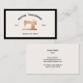 Goud  naaiwerk visitekaartje (Voorkant / Achterkant)