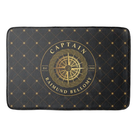 Goud nautisch badmat (Voorkant)