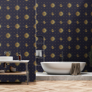 Goud nautisch behang