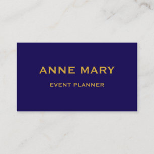 Goud Navy Blau Elegante Glam Bruiloft Evenement Pl Visitekaartje
