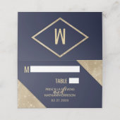 Goud Navy Blauw Faux Glitter Sequin (Buitenkant ongevouwen)