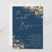 Goud & Navy Blue repetitie diner Kaart (Voorkant)