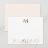 Goud Neutraal Pop Dog Patroon Elegant Monogram