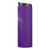 Goud "NIET VANDAAG!" met Silver Glitter op Paarse Thermosbeker (Geroteerd rechts)