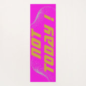 Goud "NIET VANDAAG!" met Silver Glitter op Pink | Yogamat (Achterkant)