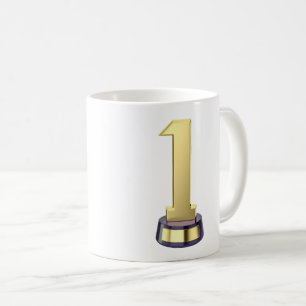 Goud nummer één trofee koffiemok