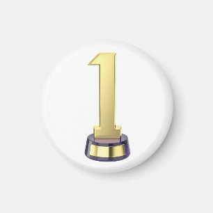 Goud nummer één trofee magneet