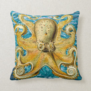 Goud Octopus Ocean golft decor kussen