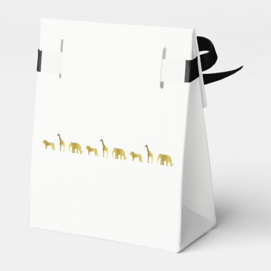 Goud Oerwoud Dieren Party Favor Tassen Bedankdoosjes (Achterkant)