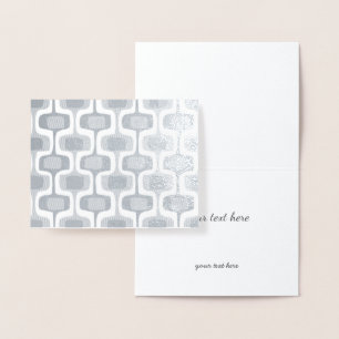 Goud of zilver Abstract midden century modern plei Folie Kaarten