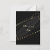 Goud Omlijnd Kunstontwerp Diploma-uitreikingsfeest Notitiekaartje (Achterkant)