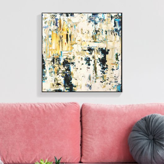 Goud onder grind - canvasafdruk canvas afdruk (Insitu (Woonkamer))