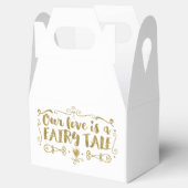 Goud ONZE KIJK IS EEN VRIJ TALE AANGEPASTE BINDFav Bedankdoosjes (Geopend)