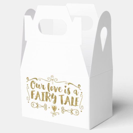 Goud ONZE KIJK IS EEN VRIJ TALE AANGEPASTE BINDFav Bedankdoosjes (Geopend)