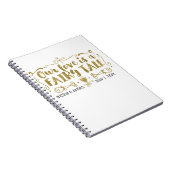 Goud ONZE KIJK IS EEN VRIJ TALE Weddenschap Notitieboek (Rechterzijde)