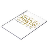 Goud ONZE KIJK IS EEN VRIJ TALE Weddenschap Notitieboek (Linkerzijde)