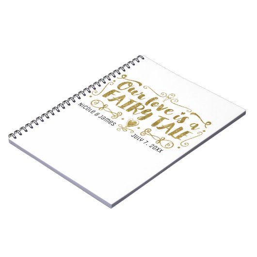 Goud ONZE KIJK IS EEN VRIJ TALE Weddenschap Notitieboek (Linkerzijde)