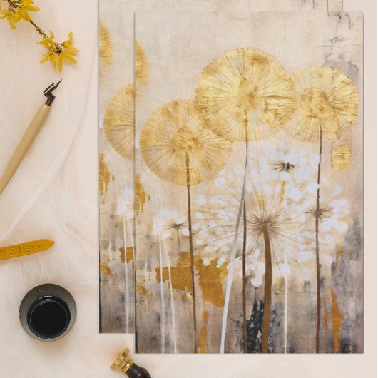 Goud Oosters Floral Modern Tissuepapier