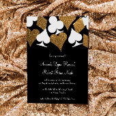 Goud op Black Las Vegas bruiloft uitnodiging