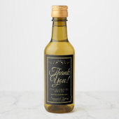 Goud op Black Weddenschap Mini Wine Bottle Harteli Wijn Etiket (Voorkant)