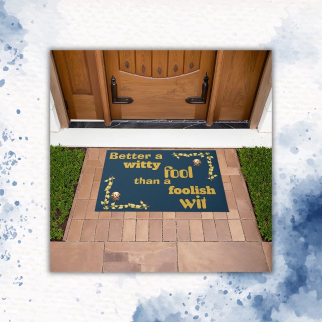 Goud op blauw - Beter dan een... | Deurmat (Creator heeft geüpload)