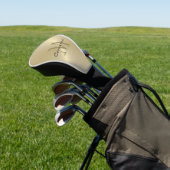 Goud Op Goud Initiaal en Naam Gepersonaliseerd Cad Golfheadcover (Insitu)