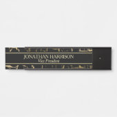 Goud op het Zwarte Professionele Bord dat van de Deurbordje (Voorkant)