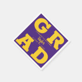 Goud op Paars Afstuderen Servet (Hoek)