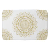 Goud op wit patroon badmat (Voorkant)