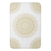 Goud op wit patroon badmat (Voorkant Verticaal)