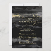 Goud op zwarte Waterverf Kaart (Voorkant)