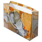 Goud Oranje Abstract Groot Cadeauzakje (Achterkant Gekanteld)