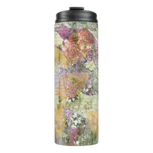 Goud Oranje leder van Herfst op  ontkoppeling Thermosbeker