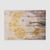 Goud Oriëntaals Bloem Motief Modern Tissuepapier (Voorkant)