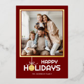 Goud Ornament Prettige feestdagen (Voorkant)