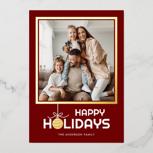 Goud Ornament Prettige feestdagen (Voorkant)