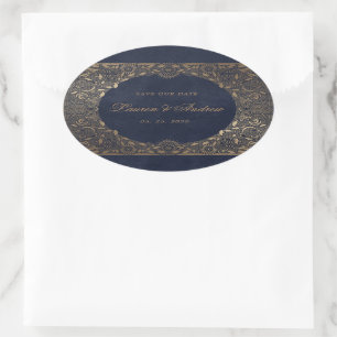 Goud Ornament Save The Date Sticker