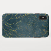 Goud overzicht illustratie  rozen patroon Case-Mate iPhone case (Achterkant (horizontaal))