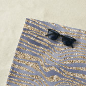 Goud Paars Luxe Glitter Luipaard   Strandlaken (In situ)